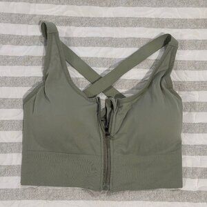 Front Zip Workout Bra